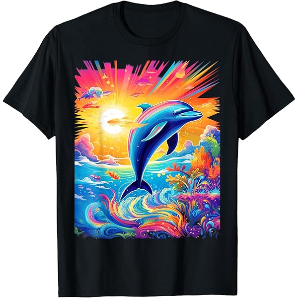 NKNIT dolphin print T-shirt size① dolphin print T-shirt – NKNIT